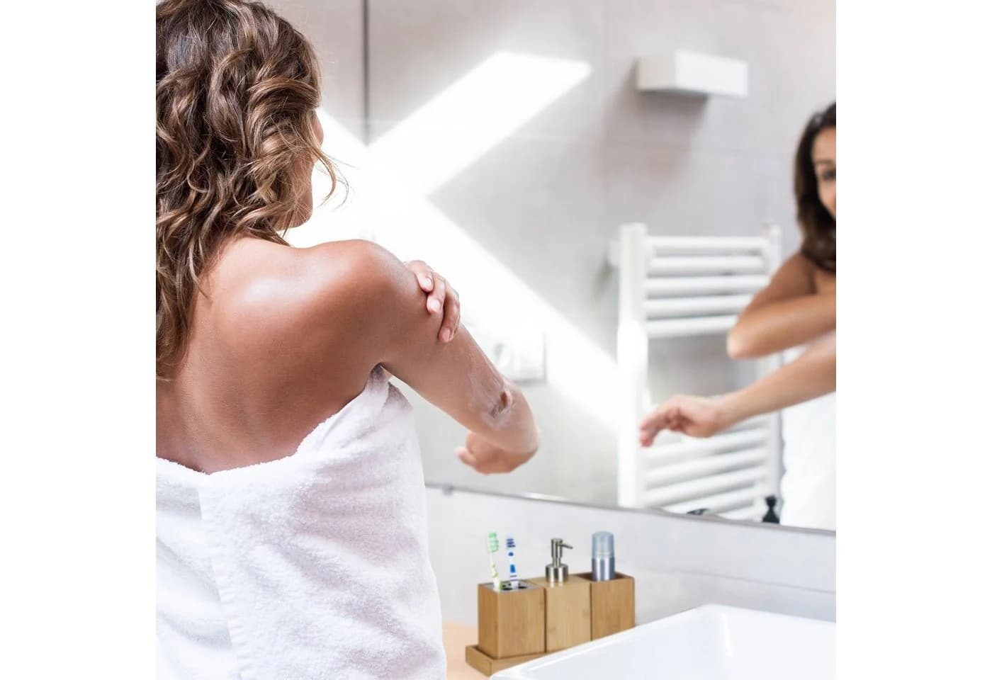 RELAXDAYS Bad-Accessoires-Set Bambus mit Seifenspender & Zahnbürstenhalter - Bild 5