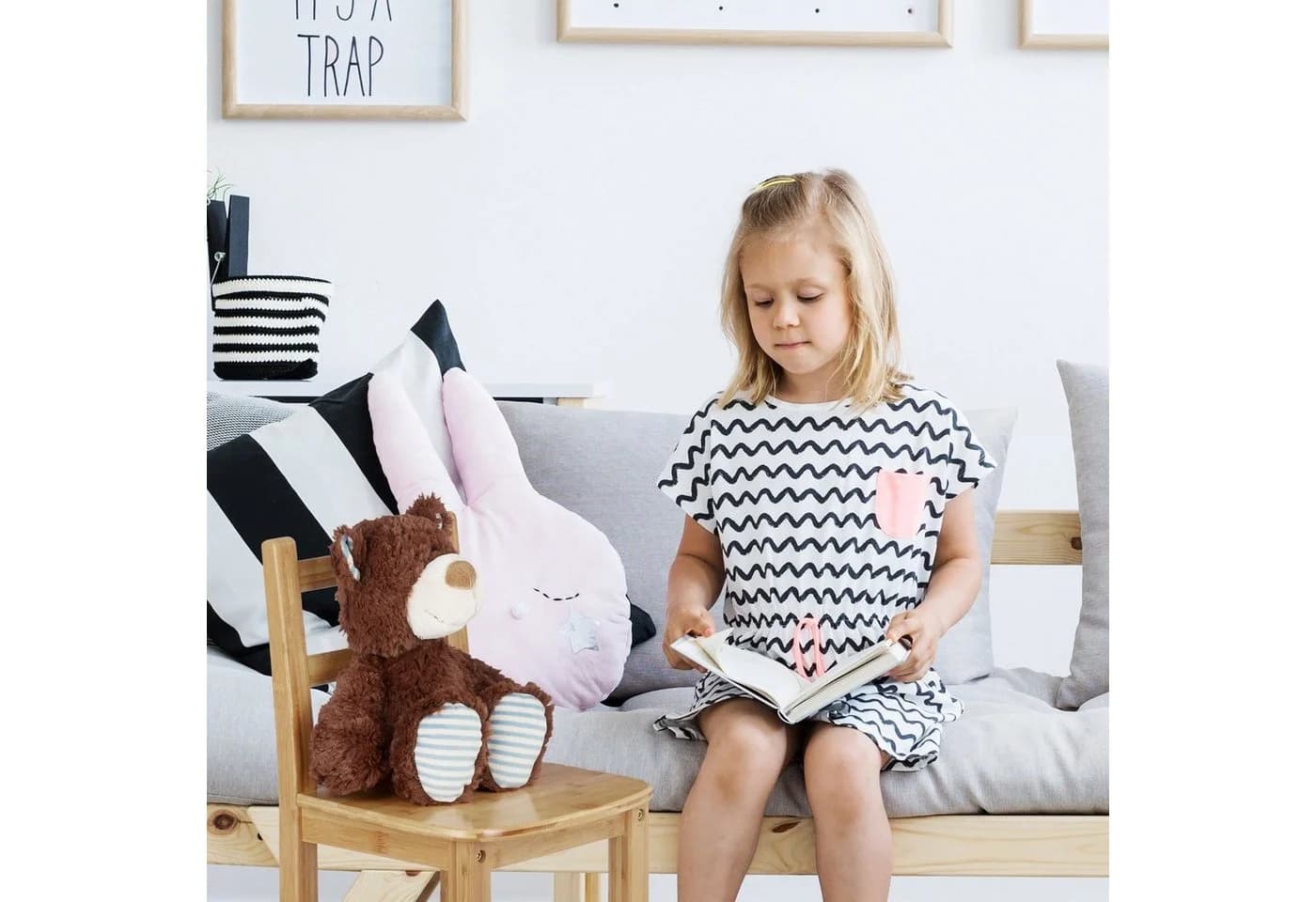relaxdays Kinderstuhl RUSTICO Natur Bambus Landhausstil - Bild 3