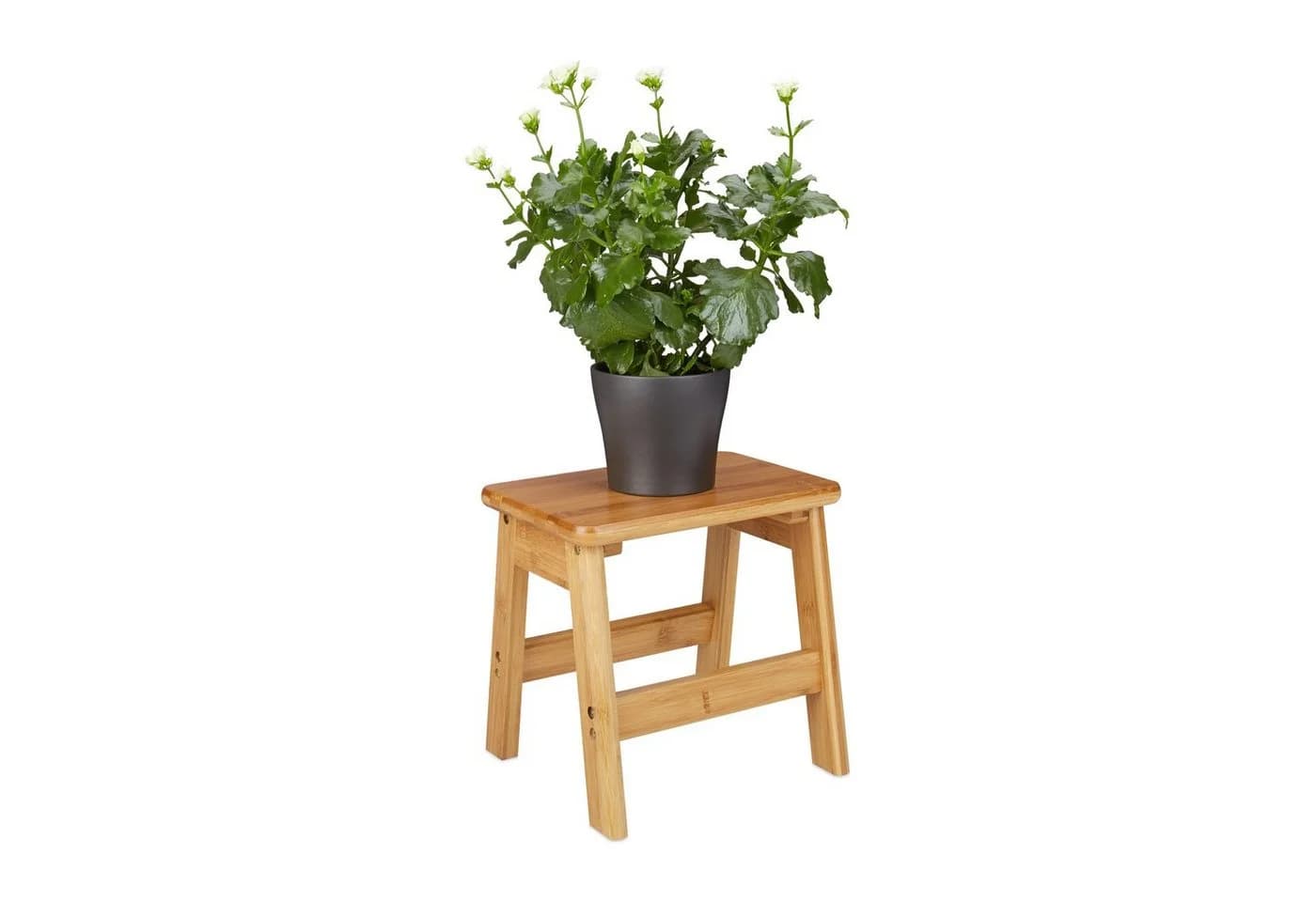 relaxdays Kinderhocker Fußbank RUSTICO Bambus Natur - Bild 2
