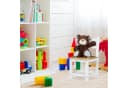 relaxdays Kinderstuhl RUSTICO Weiß Bambus Landhausstil Bild 3