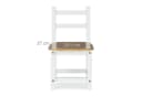 relaxdays Kinderstuhl RUSTICO Weiß Bambus Landhausstil Bild 5