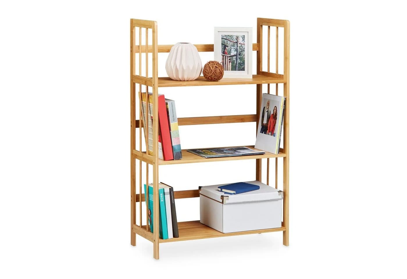 RELAXDAYS Standregal Bambus 3 Ablagen Landhausstil - Bild 2