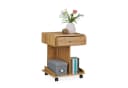 relaxdays Beistelltisch ROLLI Bambus mit Rollen und Schublade Bild 2