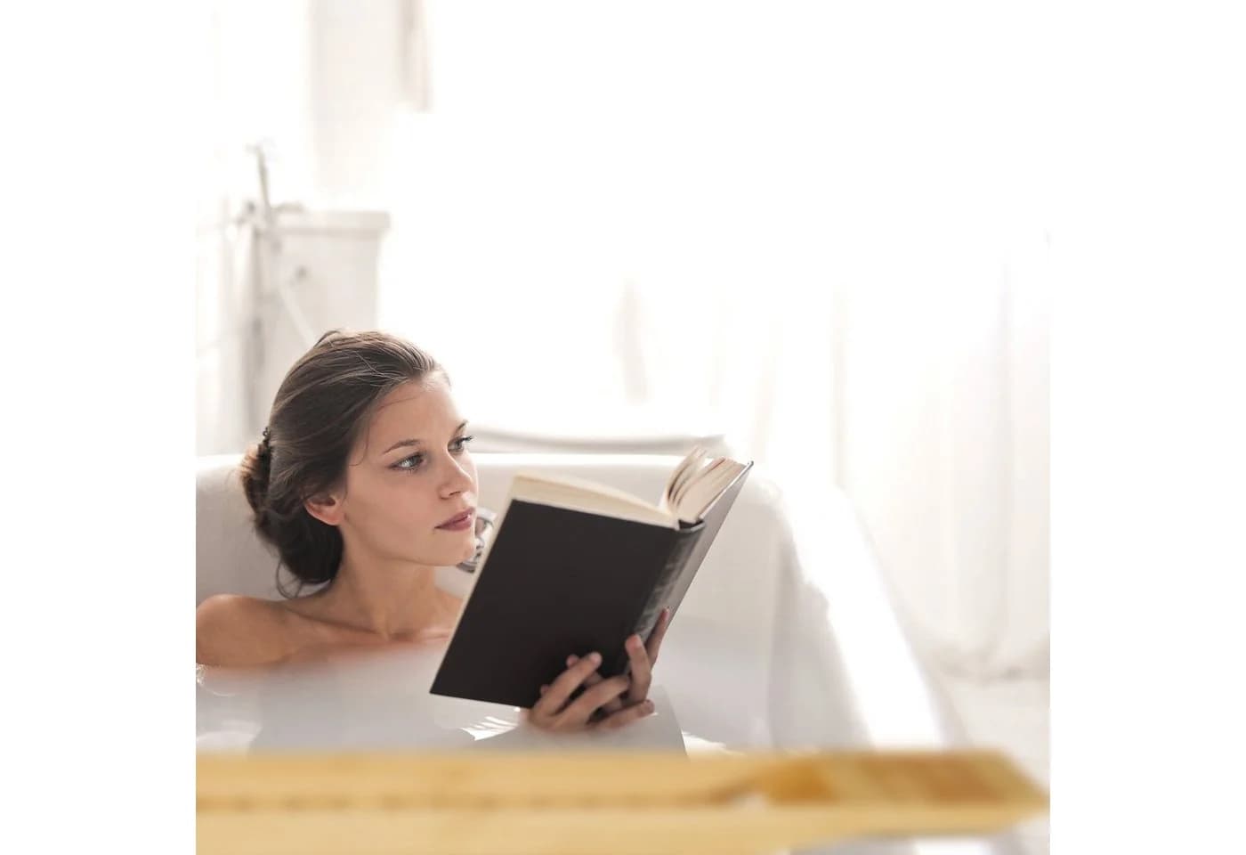 relaxdays Badewannenablage Bambus Feuchtigkeitsresistent Braun - Bild 3