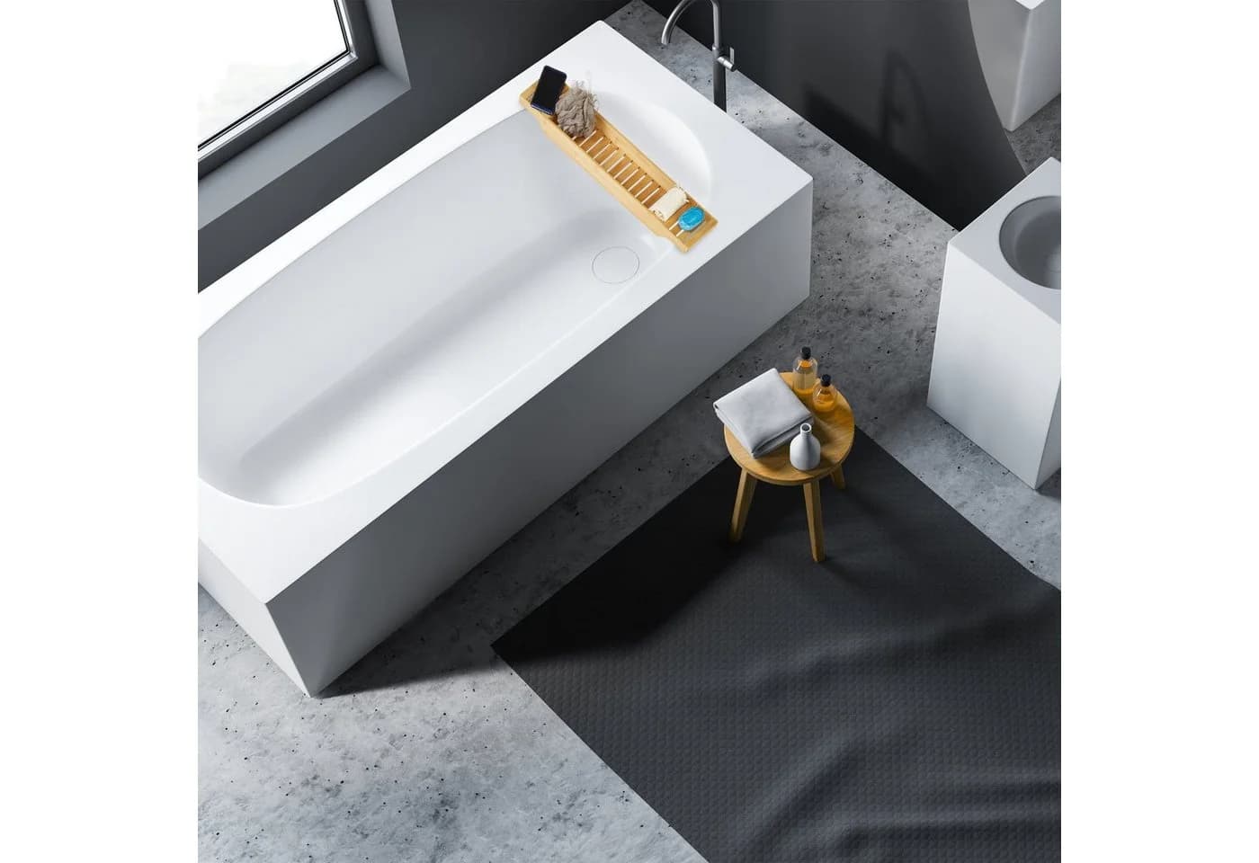 relaxdays Badewannenablage Bambus Feuchtigkeitsresistent Braun - Bild 5