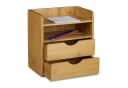 relaxdays Schreibtisch-Organizer Bambus mit 3 Schubladen Bild 2