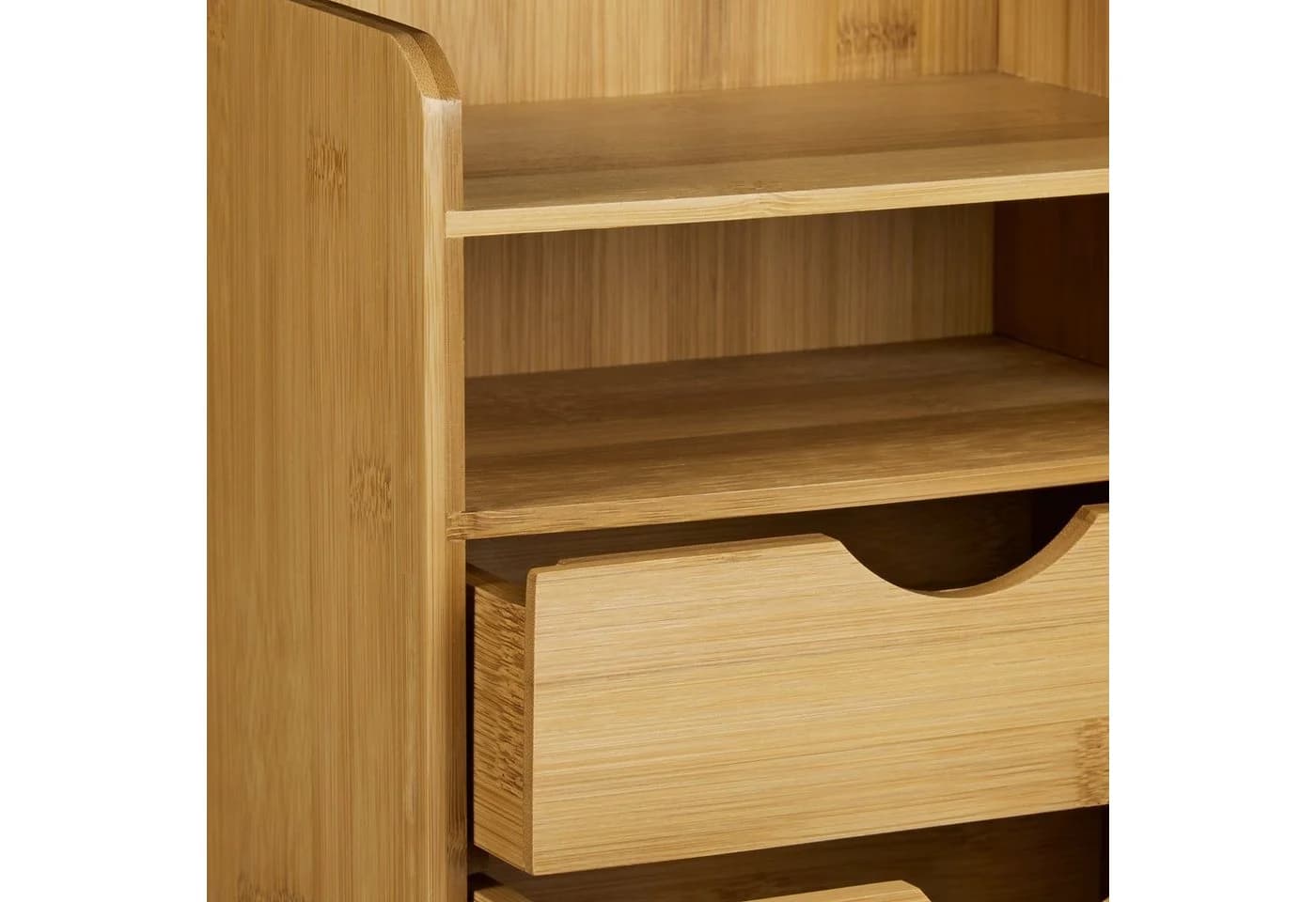 relaxdays Schreibtisch-Organizer Bambus mit 3 Schubladen - Bild 3