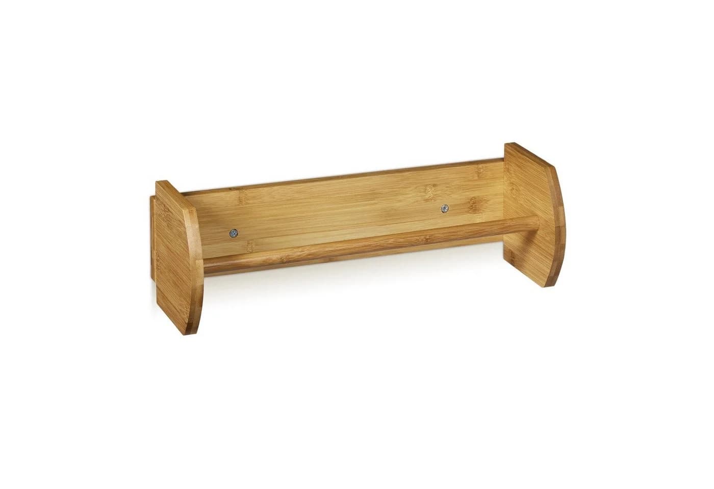 relaxdays Küchenrollenhalter Wand Bambus Braun
