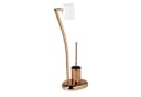 relaxdays Toilettenpapierhalter Stand WIMEDO WC Garnitur Kupfer Bild 2