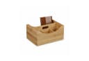 relaxdays Schreibtischorganizer Bambus mit Griff Bild 5