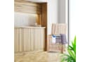 relaxdays Wäschetruhe Walnuss mit Wäschesack Bild 1