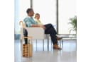 relaxdays Schirmständer Walnuss Modernes Gitter-Design Bild 3