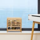 relaxdays Zeitungsständer Walnuss Braun Holz Magazinhalter Bild 1