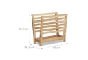 relaxdays Zeitungsständer Walnuss Braun Holz Magazinhalter Bild 3