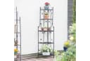 relaxdays Pflanzentreppe Ecke GOTH Metall 5 Ablagen Bild 1