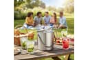 relaxdays Eiseimer Edelstahl mit Eiszange 1,5L Silber Bild 3