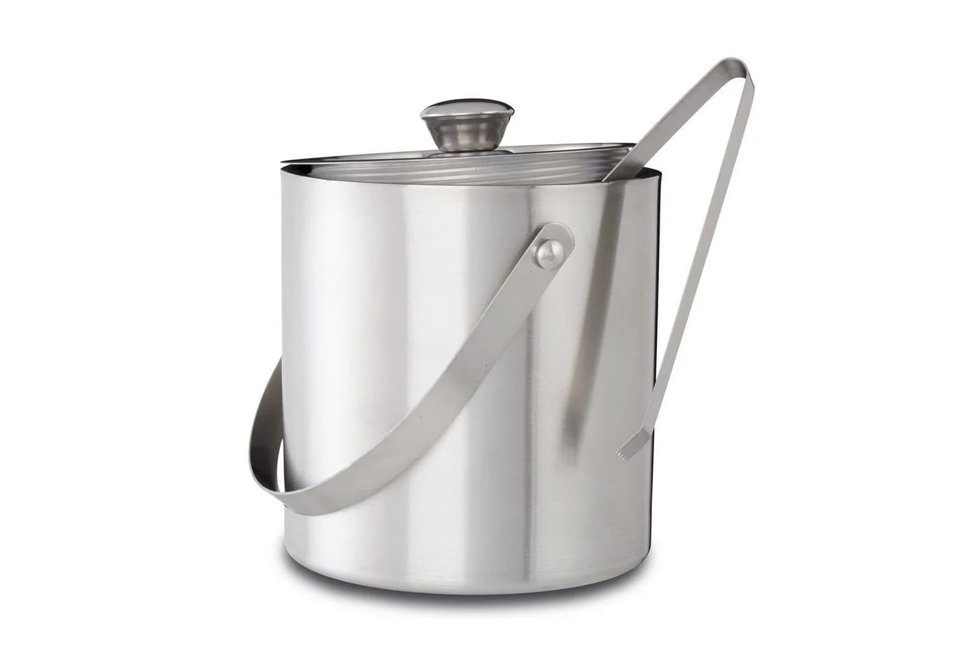 relaxdays Eiseimer Edelstahl mit Eiszange 1,5L Silber - Bild 5