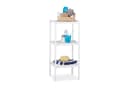 relaxdays Badregal Bambus Weiß 3 Ablagen Standregal Bild 2