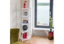 relaxdays Badregal Bambus weiß 5 Ablagen Standregal Bild 1