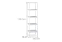 relaxdays Badregal Bambus weiß 5 Ablagen Standregal Bild 4