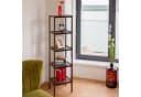 relaxdays Badregal Bambus 5 Ablagen Dunkelbraun Standregal Bild 1