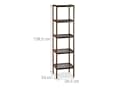 relaxdays Badregal Bambus 5 Ablagen Dunkelbraun Standregal Bild 3
