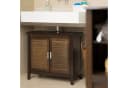 relaxdays Waschbeckenunterschrank braun LAMELL Bambus Bild 1