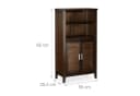 relaxdays Badregal Badezimmerschrank dunkelbraun LAMELL Bambus Bild 4