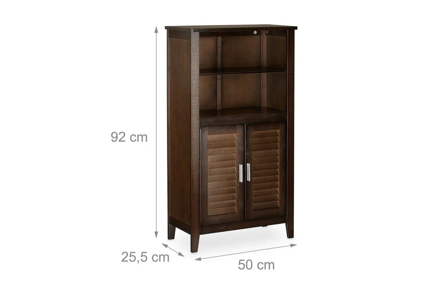 relaxdays Badregal Badezimmerschrank dunkelbraun LAMELL Bambus - Bild 4