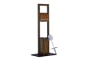 relaxdays WC-Garnitur Bambus Dunkelbraun mit Toilettenpapierhalter Bild 2