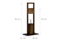 relaxdays WC-Garnitur Bambus Dunkelbraun mit Toilettenpapierhalter Bild 4
