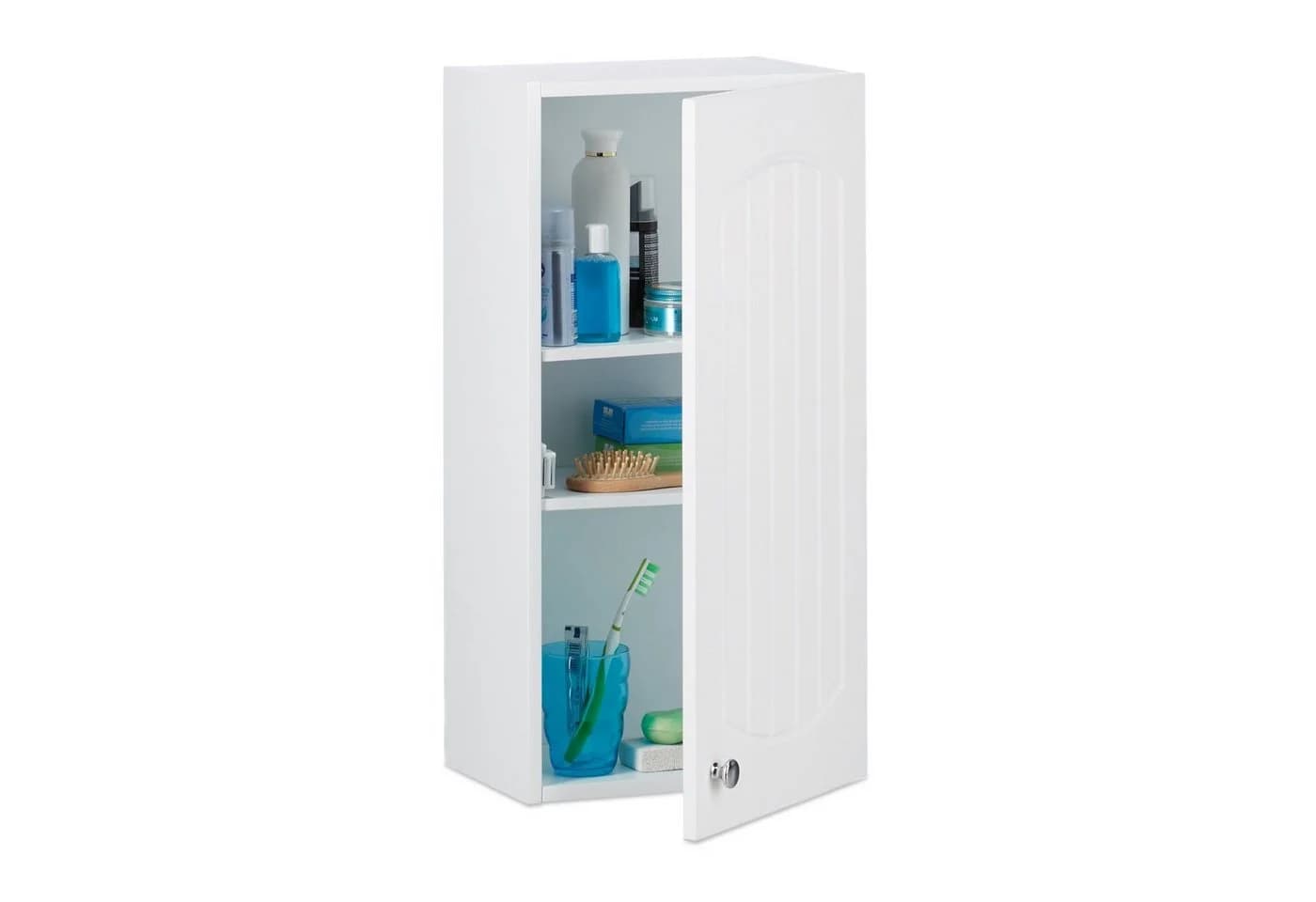 relaxdays Badregal Badezimmerschrank hängend Weiß MDF - Bild 2