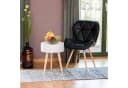 relaxdays Beistelltisch Skandinavisch Weiß mit Tablett Bild 1