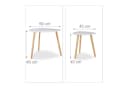 relaxdays Satztisch 2er Set Weiß/Natur Triangelform Holz Bild 4