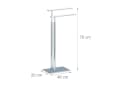 relaxdays Handtuchständer stehend 2 Arme PAGNONI silber Bild 3