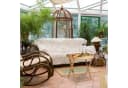 relaxdays Tabletttisch klappbar Walnuss Holz Bild 1