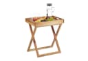 relaxdays Tabletttisch klappbar Walnuss Holz Bild 2