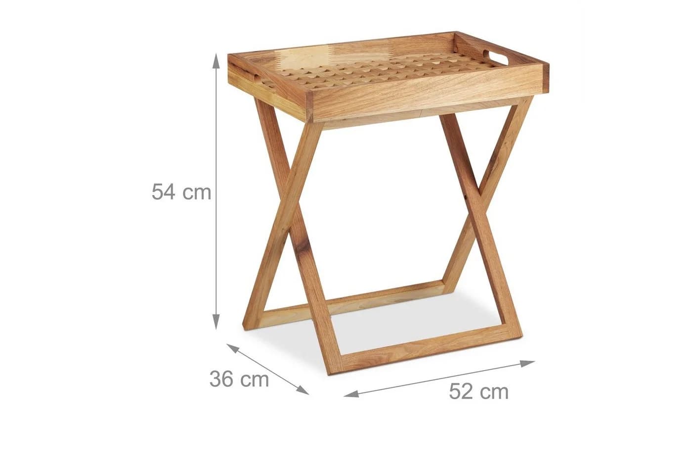 relaxdays Tabletttisch klappbar Walnuss Holz - Bild 4
