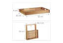 relaxdays Tabletttisch klappbar Walnuss Holz Bild 5