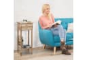 relaxdays Beistelltisch Walnuss mit Schublade & 2 Ablagen Bild 1
