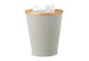 relaxdays Papierkorb Bambus rund mit magnetischem Deckel Bild 2