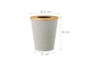 relaxdays Papierkorb Bambus rund mit magnetischem Deckel Bild 3