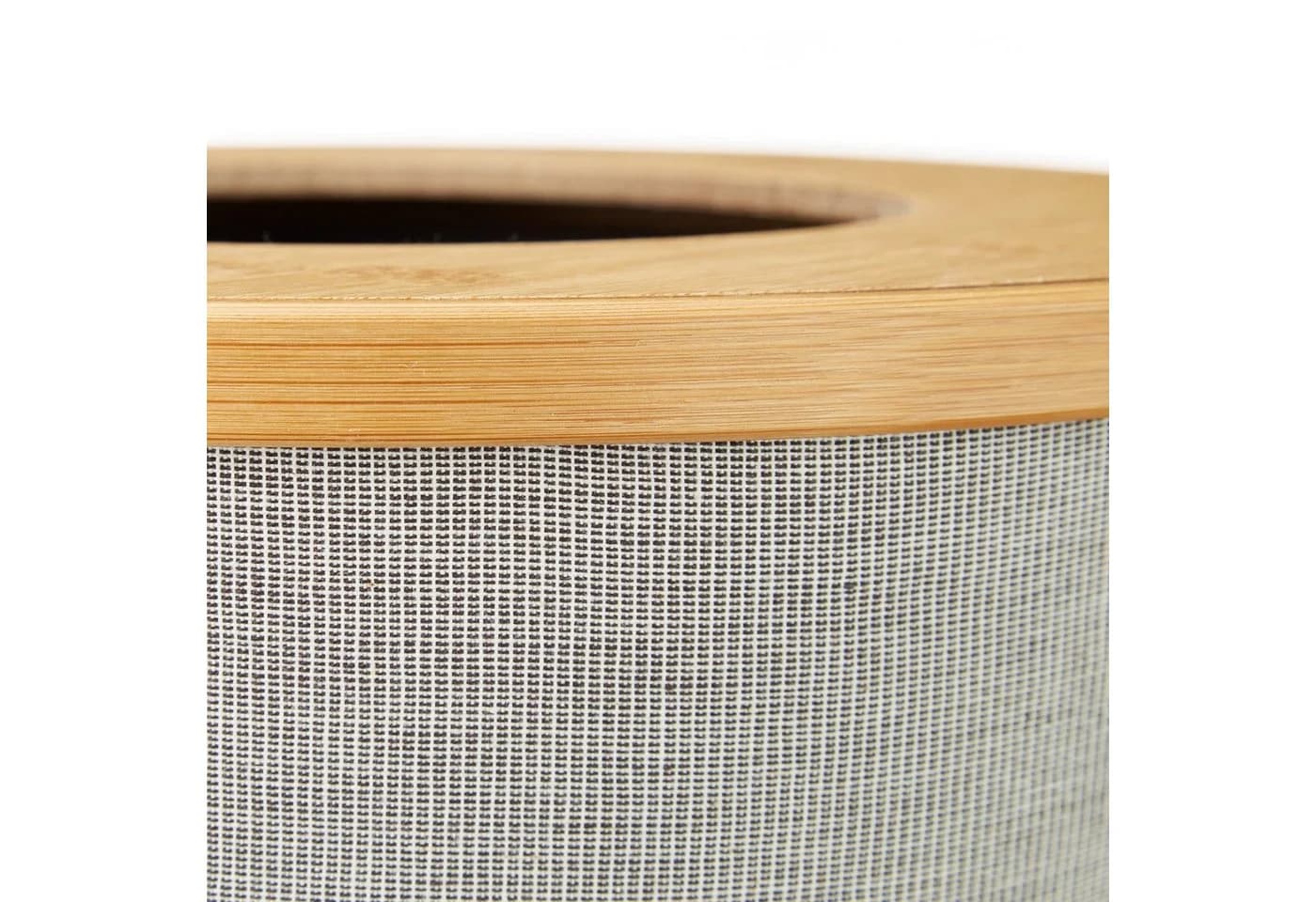 relaxdays Papierkorb Bambus rund mit magnetischem Deckel - Bild 5