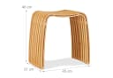 relaxdays Sitzhocker Bambus Design Skandinavisch Garderoben Hocker Bild 3