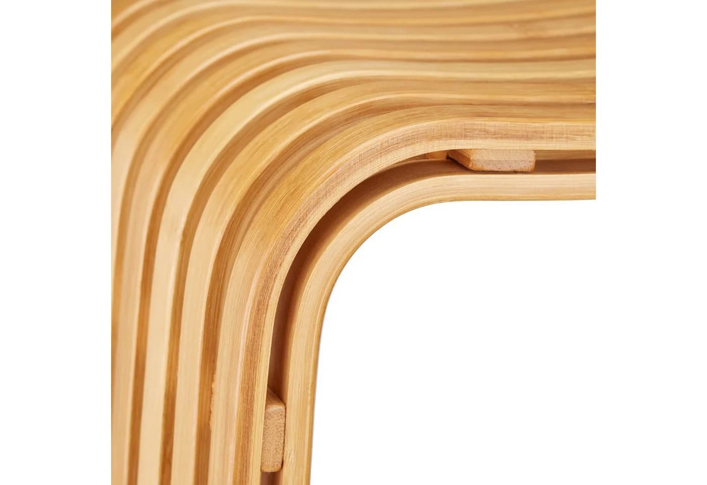 relaxdays Sitzhocker Bambus Design Skandinavisch Garderoben Hocker - Bild 4