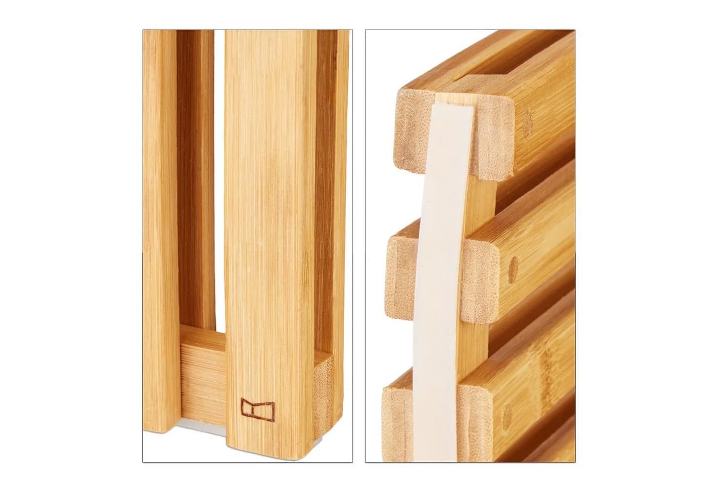 relaxdays Sitzhocker Bambus Design Skandinavisch Garderoben Hocker - Bild 5