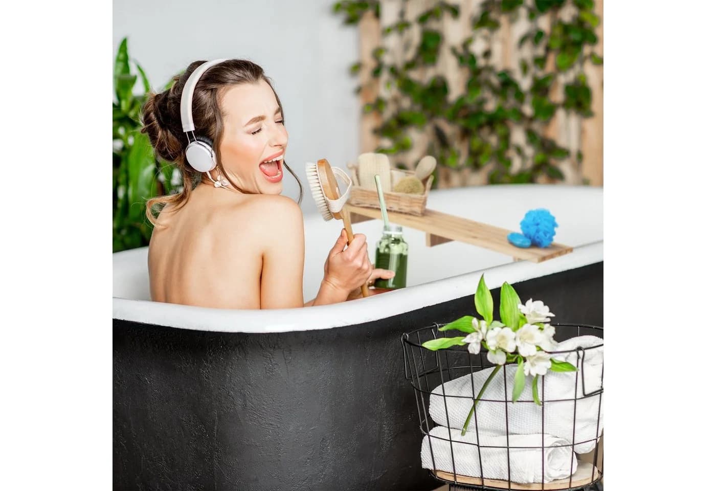 relaxdays Badewannenablage Bambus Braun Naturbelassen - Bild 5