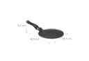 relaxdays Crêpespfanne Aluguss 25 cm Schwarz Antihaftbeschichtung Bild 4