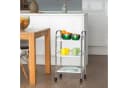 relaxdays Servierwagen Metall 3 Ablage Weiß Silber Bild 1