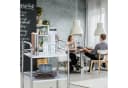 relaxdays Servierwagen Metall 3 Ablage Weiß Silber Bild 3